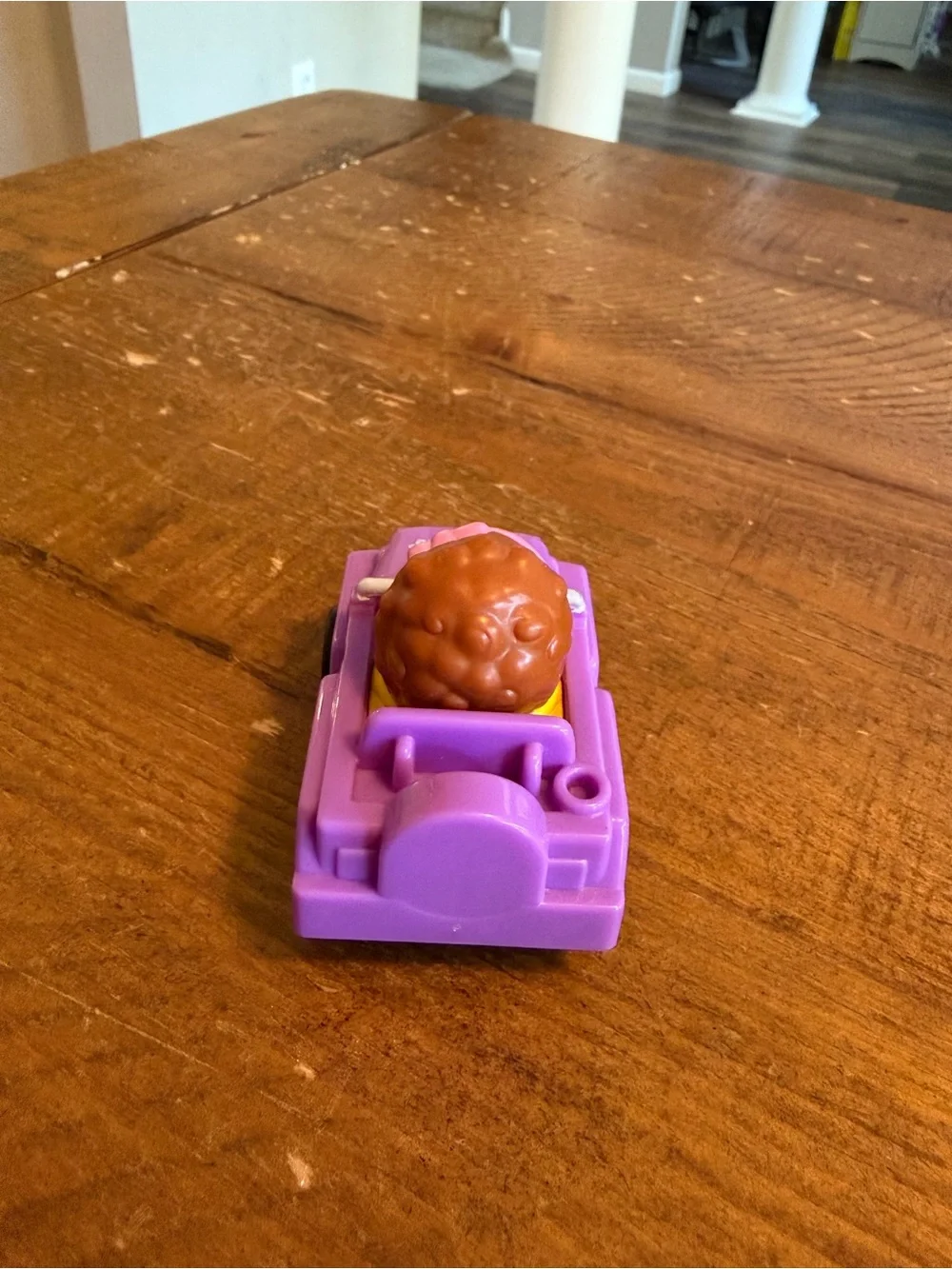 Fisher Price Little People purple jeep Maggie wheelie as is